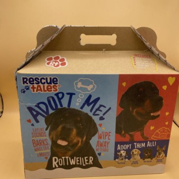 Little Tikes Rescue Tales Adoptable Pet Rottweiler Interactive Plush Pet Toy New - Picture 4 of 4